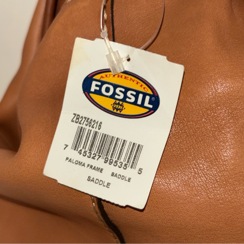 Fossil Paloma Frame Doctor Satchel Brown Leather Bag Turnlock Key Charm - Picture 3 of 13